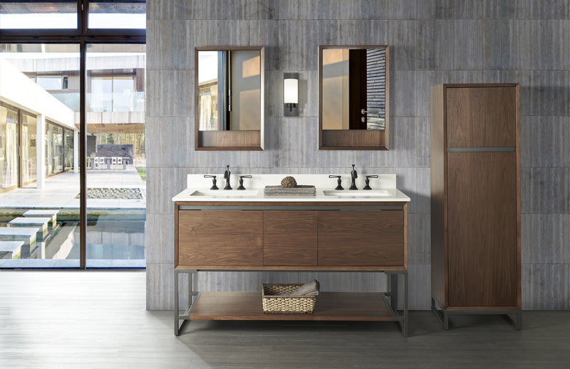 Fairmont Designs M4 60" Double Bowl Vanity - Natural Walnut