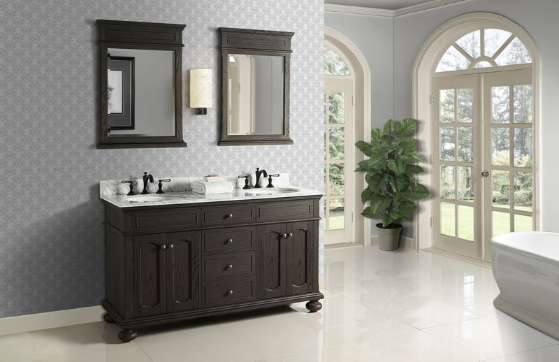 Fairmont Designs Oakhurst 60" Double Bowl Vanity - Burnt Chocolate
