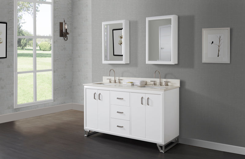 Fairmont Designs Revival 60" Double Bowl Vanity - Glossy White