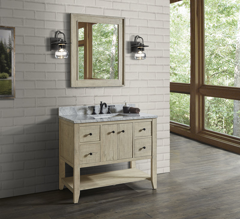Fairmont Designs River View 42" Open Shelf Vanity - Toasted Almond
