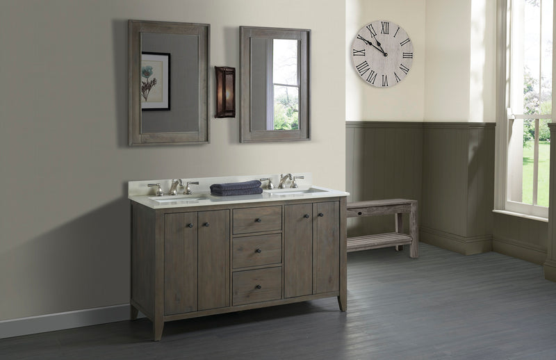 Fairmont Designs River View 60" Double Bowl Vanity - Coffee Bean