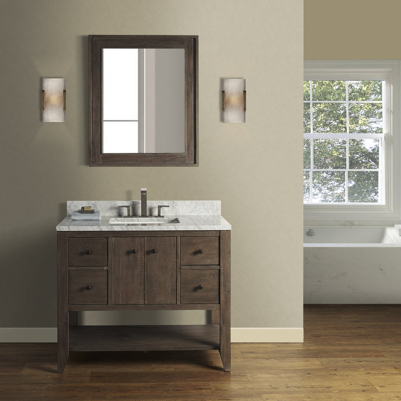 Fairmont Designs River View 42" Open Shelf Vanity - Coffee Bean
