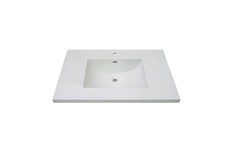 Fairmont Designs 3cm (1-1/4") 37" Tops White Ceramic Vanity Sink Top with Integral Bowl - Single
