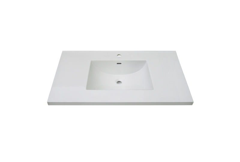 Fairmont Designs 3cm (1-1/4") 43" Tops White Ceramic Vanity Sink Top with Integral Bowl - Single