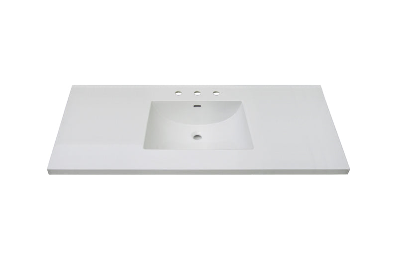 Fairmont Designs 3cm (1-1/4") 49" Tops White Ceramic Vanity Sink Top with Integral Bowl - Single