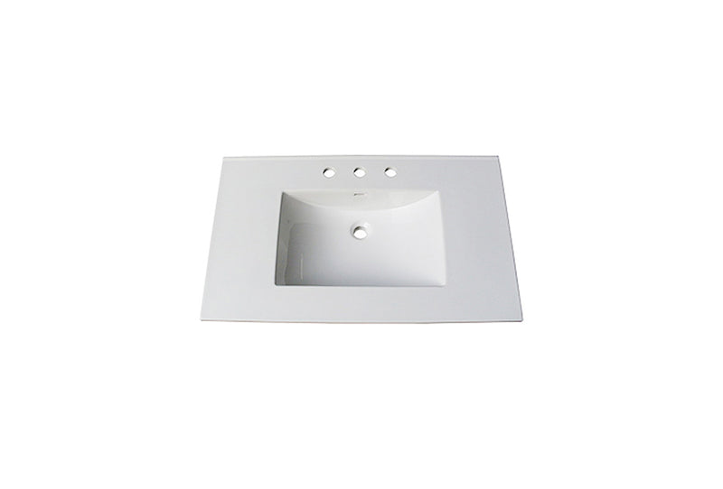 Fairmont Designs (11/16")  37" Tops White Ceramic Vanity Sink Top with Integral Bowl - Single