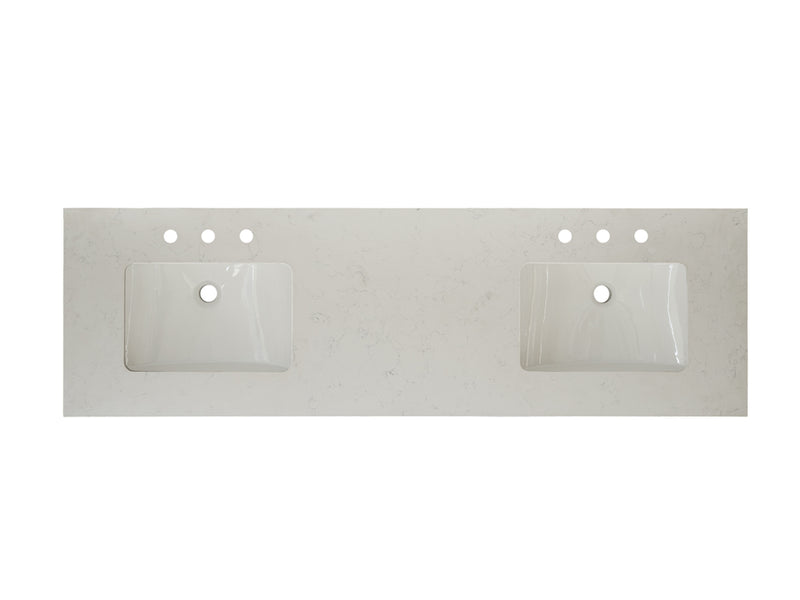 Fairmont Designs 2cm (3/4") 67" Double Bowl Quartz Top Ease Edge - Double