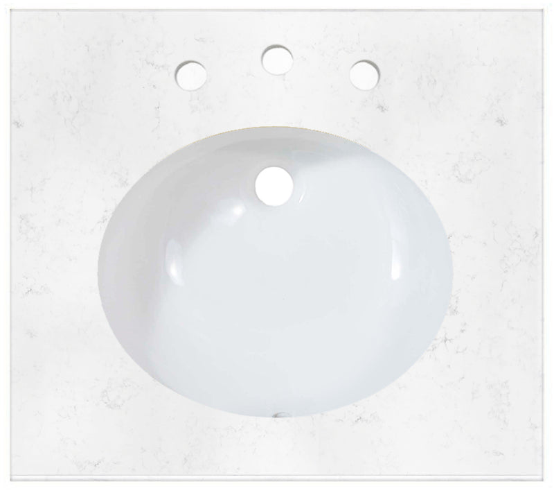 Fairmont Designs 2cm (3/4") 25" Quartz Top Ogee Edge - Single