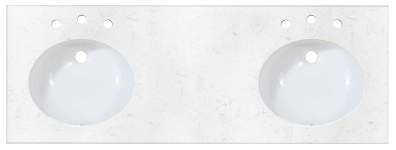 Fairmont Designs 2cm (3/4") 61" Double Bowl Quartz Top Ogee Edge - Double