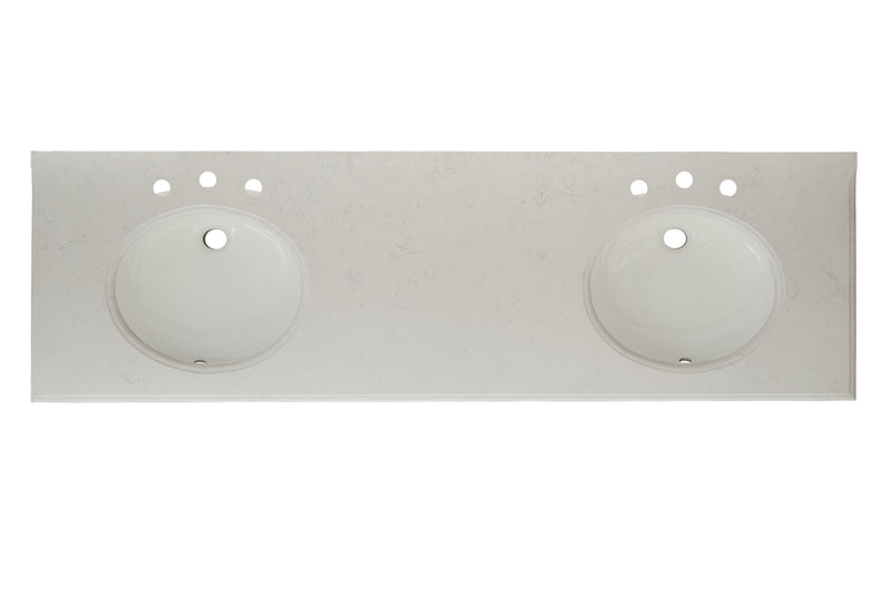 Fairmont Designs 2cm (3/4") 73" Double Bowl Quartz Top Ogee Edge - Double