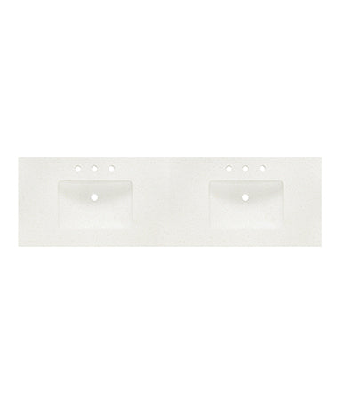Fairmont Designs 2inch - 72" Tops Double Bowl Quartz Top Ease Edge - Double