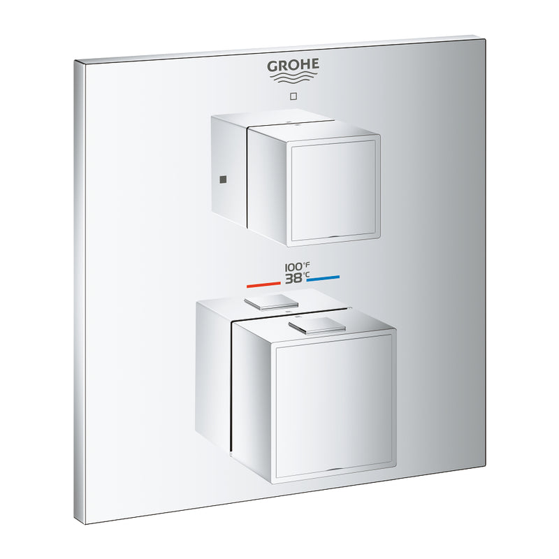 Grohe 24157 Grohtherm Single Function 2-Handle Thermostatic Valve Trim