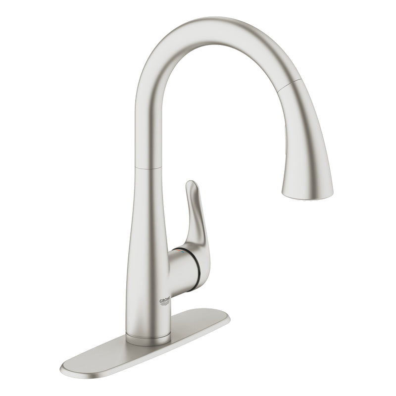 Grohe 30211 Elberon Single-Handle Pull Down Kitchen Faucet Dual Spray 6.6 L/min - 1.75 GPM