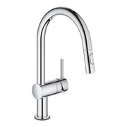 Grohe 31359 Minta Single-Handle Pull Down Kitchen Faucet Dual Spray 6.6 L/min - 1.75 GPM with Touch Technology