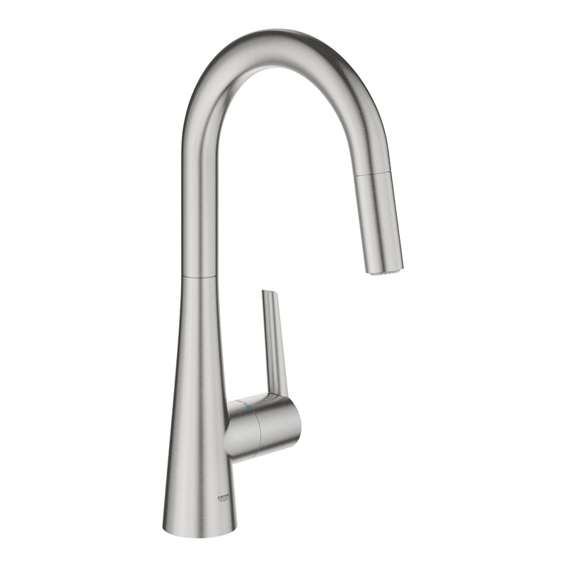 Grohe 32226 Grohe Zedra Single-Handle Pull Down Kitchen Faucet Dual Spray 6.6 L/min - 1.75 GPM