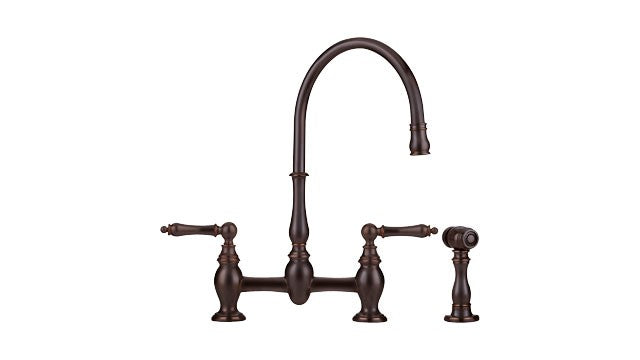 Franke FF60 Bridge faucet with side spray Polished Chrome