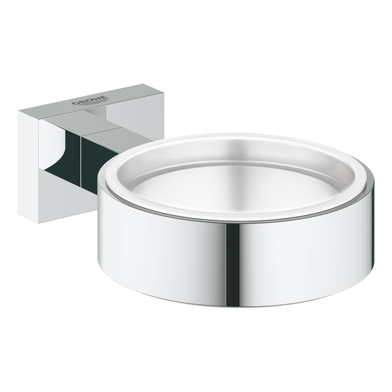 Grohe 40508 Essentials Cube Holder For Glass Soap Dish Or Soap Dispenser
