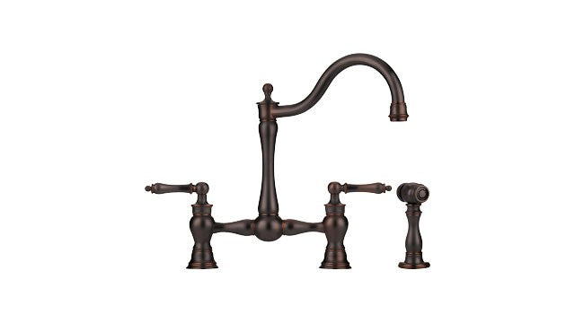 Franke FF70 Bridge faucet with side spray Polished Chrome