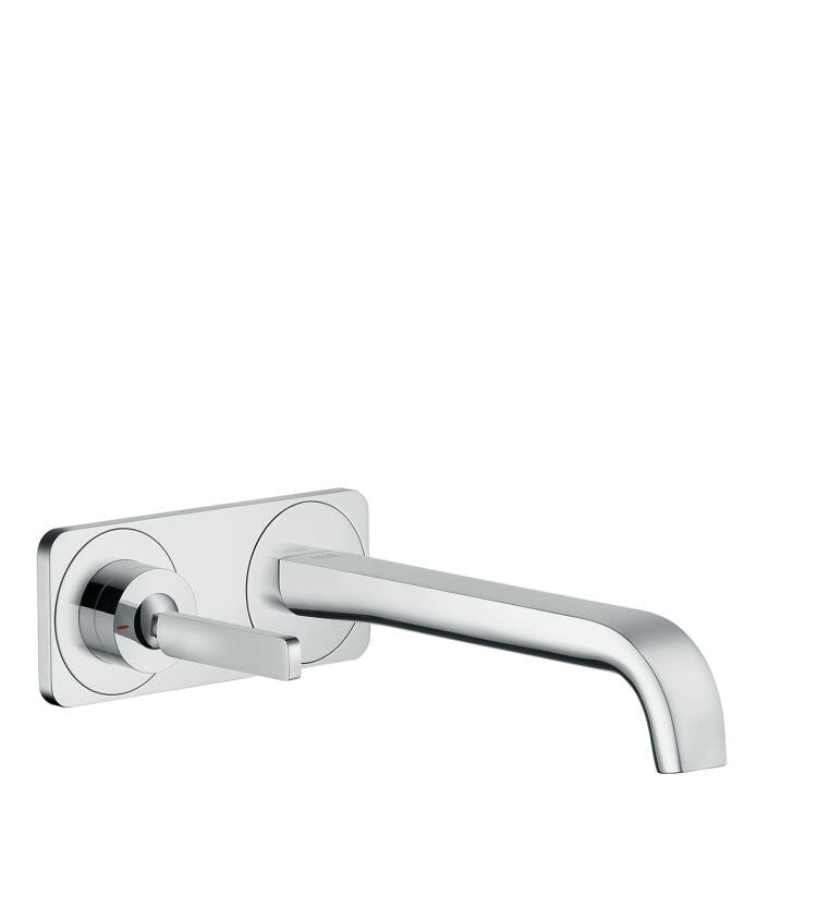 AXOR CITTERIO E 1-HANDLE WALLMOUNTED 8.5" LAVATORY FAUCET W/PLATE