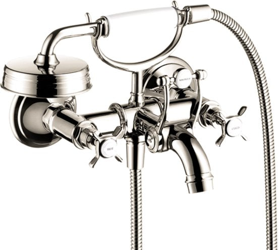 AXOR MONTREUX WALL MOUNTED TUBFILLER, TWO HANDLE 1.8 GPM
