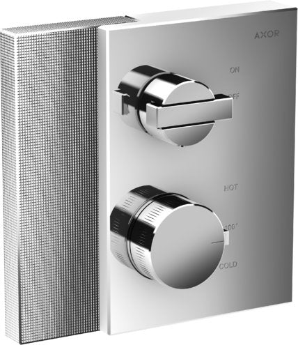 AXOR EDGE THERMOSTATIC TRIM WITH VOLUME CONTROL, DIAMOND CUT