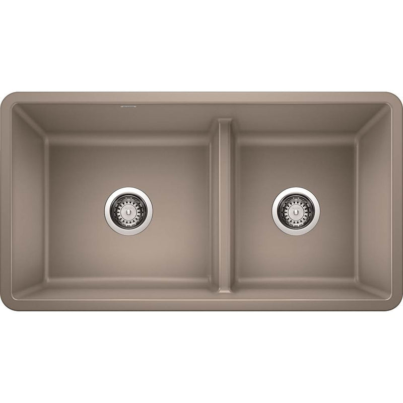 BLANCO PRECIS U 1 3/4 LOW DIVIDE, TRUFFLE