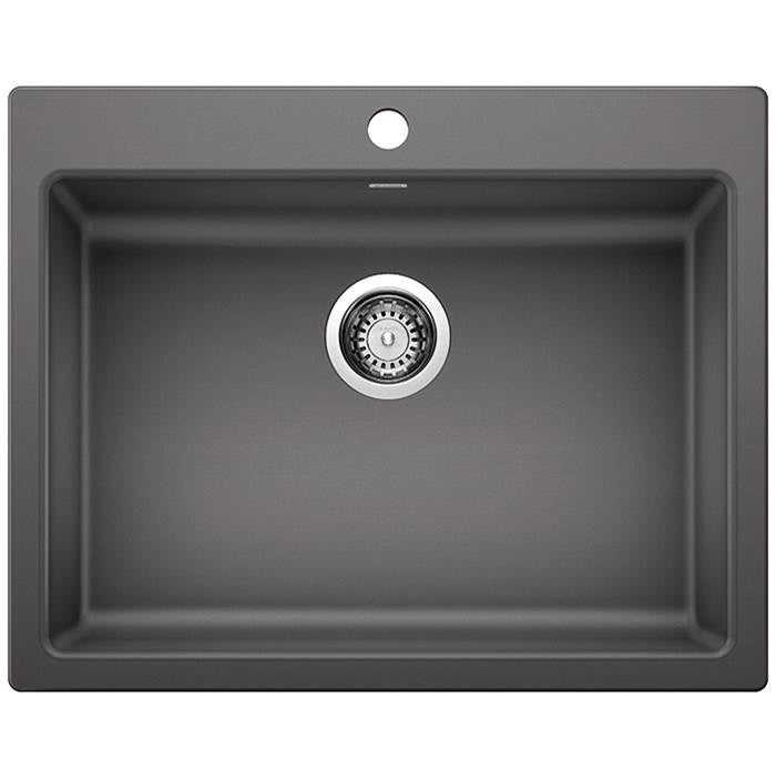 BLANCO PRECIS SINGLE 25 ADA DUAL MOUNT, CINDER