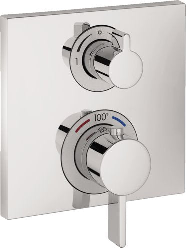 HANSGROHE SQUARE THERMOSTATIC TRIM WITH VOLUME CONTROL AND DIVERTER