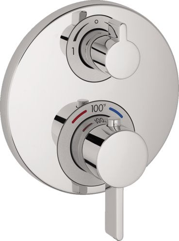 HANSGROHE ROUND THERMOSTATIC TRIM WITH VOLUME CONTROL AND DIVERTER