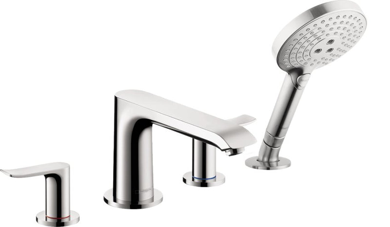 HANSGROHE METRIS 4-HOLE ROMAN TUB SET TRIM WITH 1.8 GPM HANDSHOWER