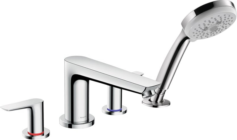 HANSGROHE TALIS E 4-HOLE ROMAN TUB SET TRIM WITH 1.8 GPM HANDSHOWER