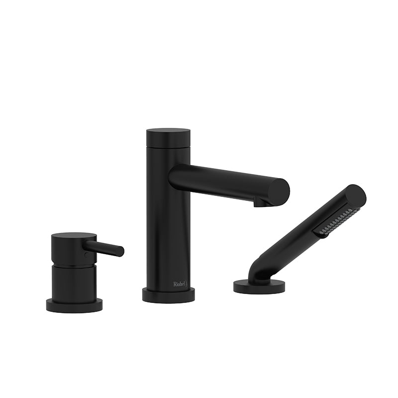 Riobel TGS10 3-piece deck-mount tub filler with hand shower trim (Without Rough-in)