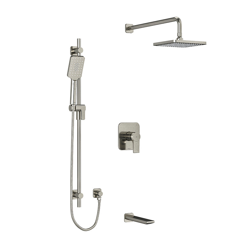 Riobel Kubik KIT1294US Type T/P (thermostatic/pressure balance) ½" coaxial 2-way system with hand shower and shower head