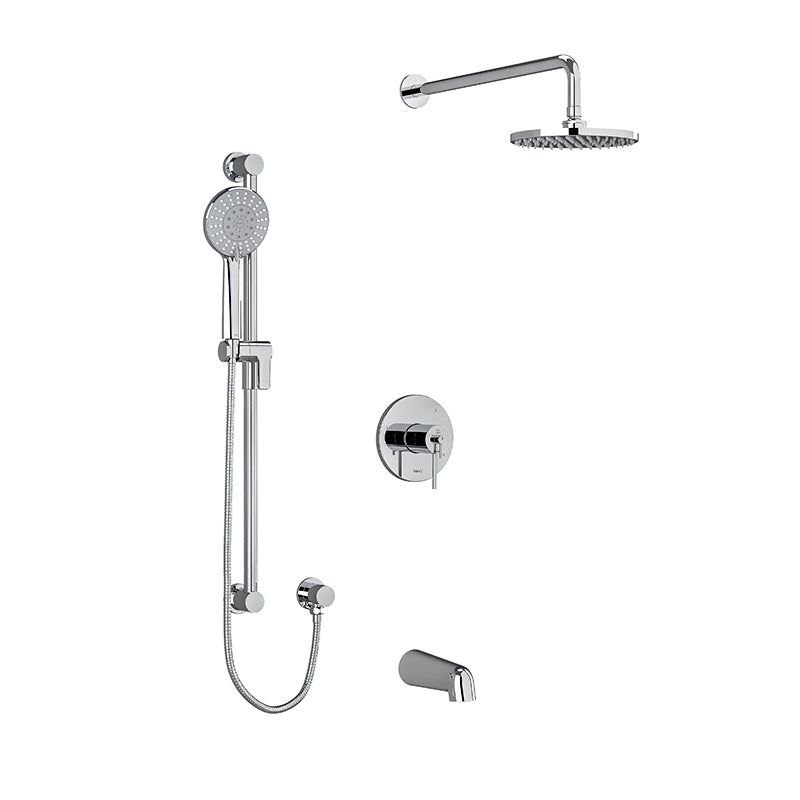 Riobel Kubik KIT1294US Type T/P (thermostatic/pressure balance) ½" coaxial 2-way system with hand shower and shower head