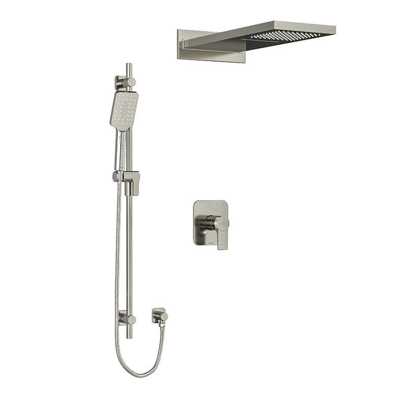 Riobel Fresk 3-Way Shower System with Hand Shower Rail and Rain and Cascade Shower Head KIT2745FR