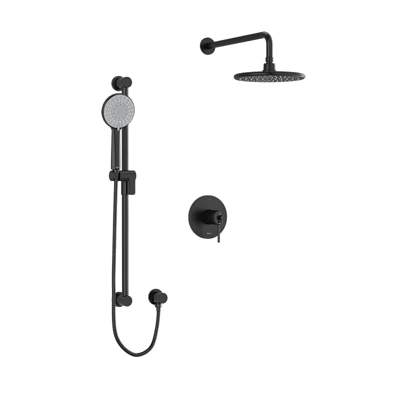 Riobel GS KIT393GS Type T/P (thermostatic/pressure balance) ½" coaxial 2-way system with hand shower and shower head