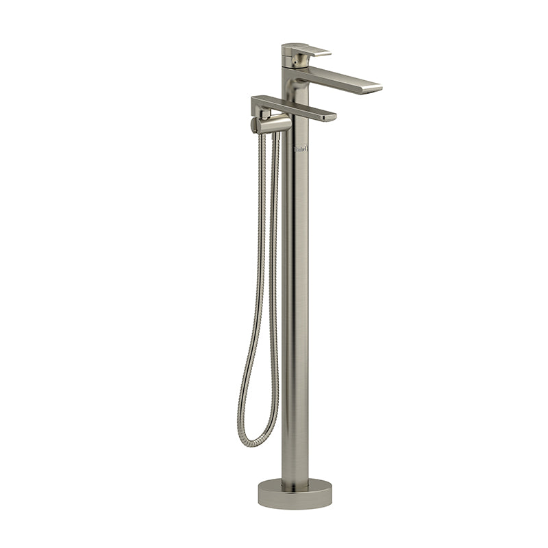 Riobel Fresk TFR39 2-way Type T (thermostatic) coaxial floor-mount tub filler with hand shower trim (Without Rough-in)