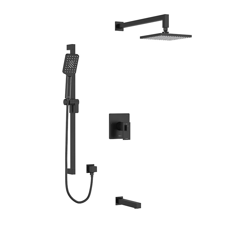 Riobel Kubik 3-Way Shower System Trim with Hand Shower Rail, Shower Head and Spout TKIT1345US