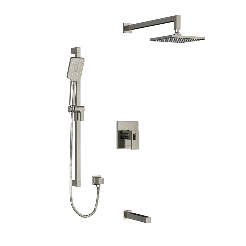Riobel Kubik 3-Way Shower System Trim with Hand Shower Rail, Shower Head and Spout TKIT1345US