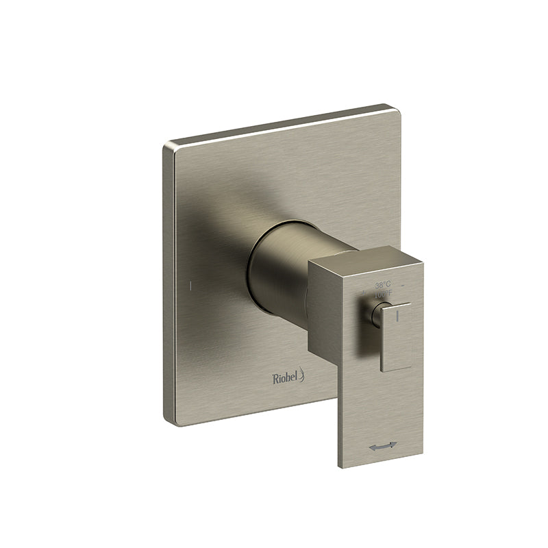 Riobel Kubik US39 2-way Type T (thermostatic) coaxial floor-mount tub filler with hand shower