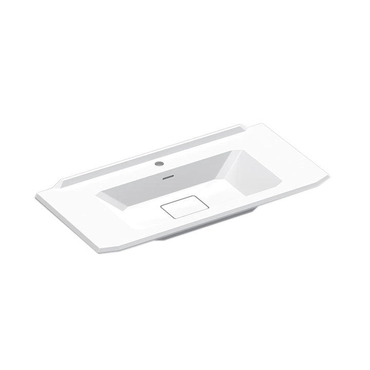 AQUADESIGN SONIA EPOQUE 40” TOP SOLID SURFACE - MATTE WHITE