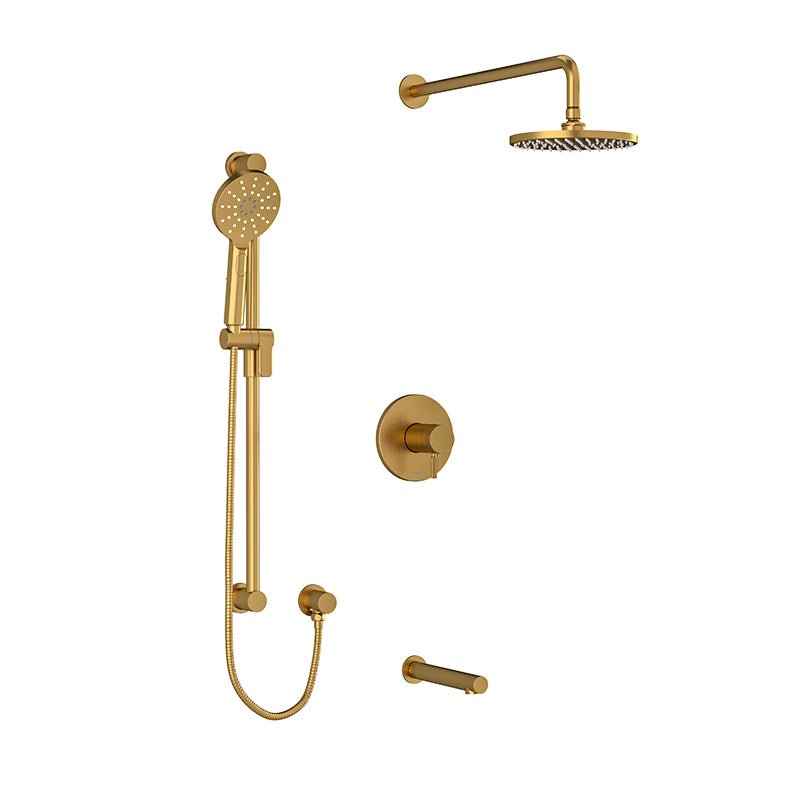 Riobel Riu 3-Way Shower System Trim with Hand Shower Rail, Shower Head and Spout TKIT1345RUTMKN