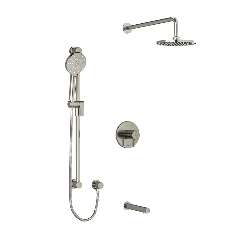 Riobel Riu 3-Way Shower System Trim with Hand Shower Rail, Shower Head and Spout TKIT1345RUTMKN