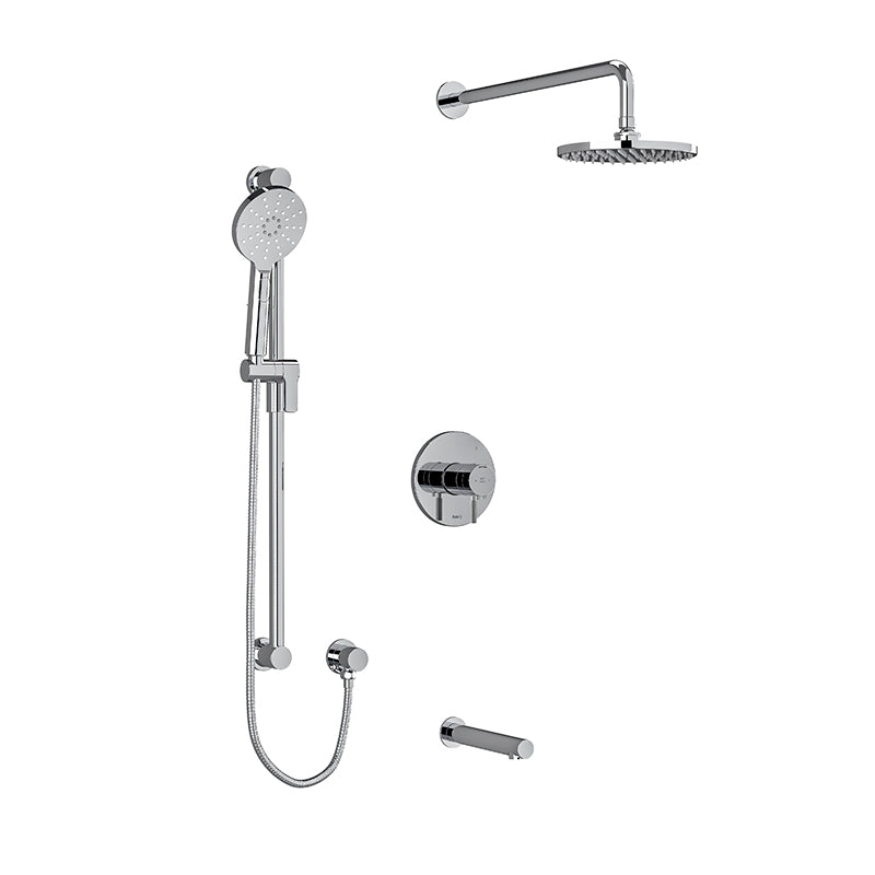 Riobel Riu 3-Way Shower System Trim with Hand Shower Rail, Shower Head and Spout TKIT1345RUTMKN