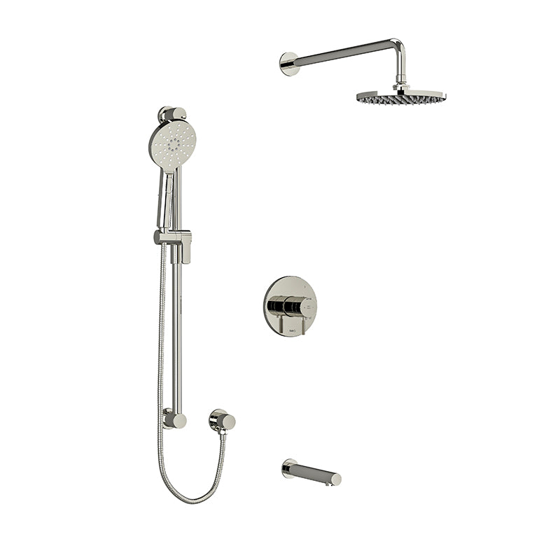 Riobel Riu 3-Way Shower System Trim with Hand Shower Rail, Shower Head and Spout TKIT1345RUTMKN