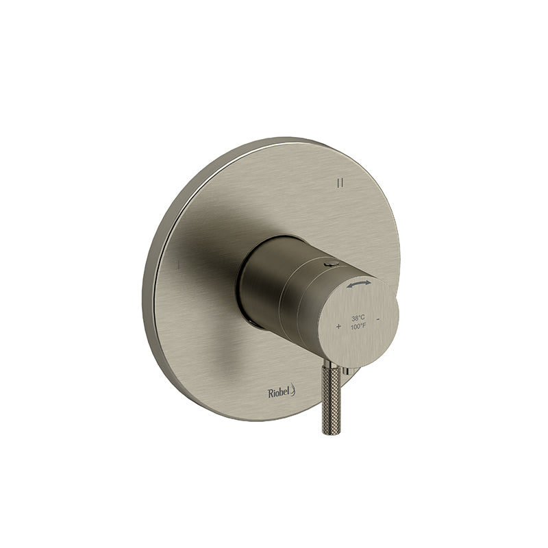 Riobel RIU Knurled TRUTM45KN 3-way Type T/P coaxial valve trim (Without Rough-in)