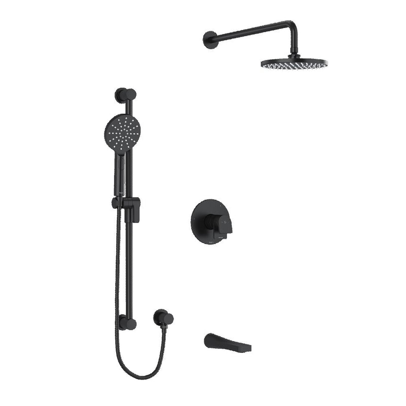 Riobel Ode 3-Way Shower System Trim with Hand Shower Rail, Shower Head and Spout TKIT1345OD