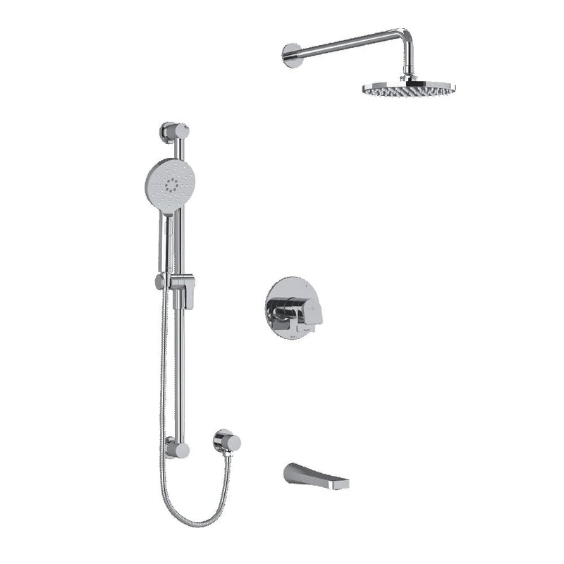 Riobel Ode 3-Way Shower System Trim with Hand Shower Rail, Shower Head and Spout TKIT1345OD