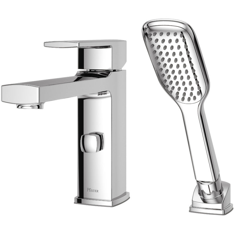 Pfister Deckard Single Handle Complete Roman Tub Trim with Handheld Shower