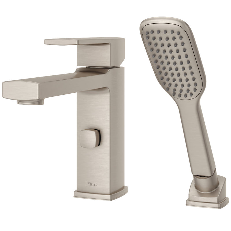 Pfister Deckard Single Handle Complete Roman Tub Trim with Handheld Shower